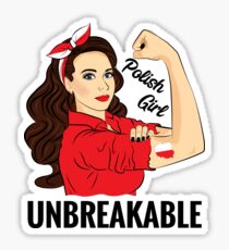 Polish Flag Girl Unbreakable Polska Poland Sticker