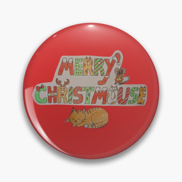 Item preview, Merry Christmouse Cat and mouse designed and sold by The Cat and The Christmas Tree by Alice Ean Dubh.