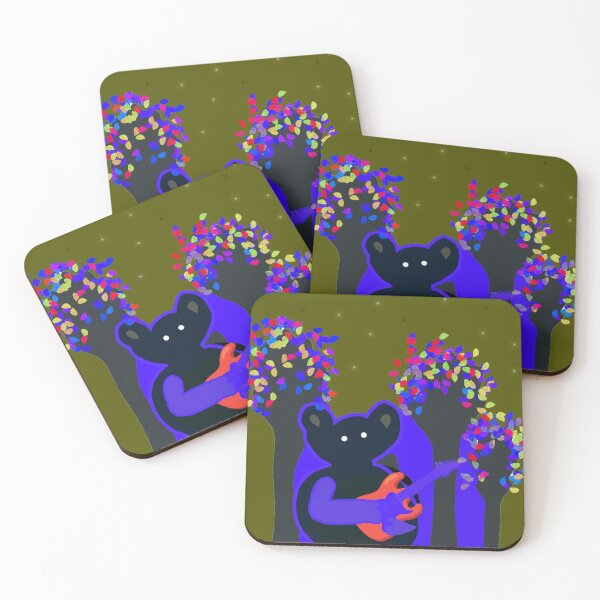 Item preview, Cute Cosmic Bear Playing Electric Guitar in Magical Forest designed and sold by AWADHESH  CHAURASIA.