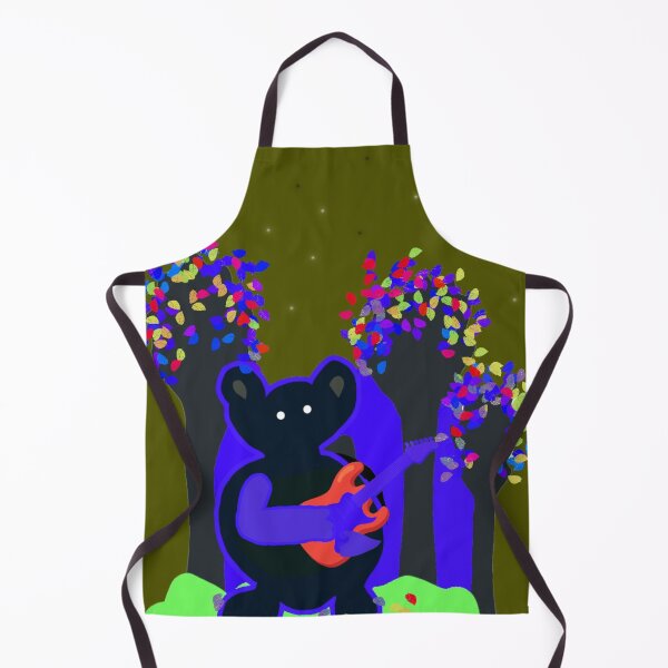 Item preview, Cute Cosmic Bear Playing Electric Guitar in Magical Forest designed and sold by AWADHESH  CHAURASIA.