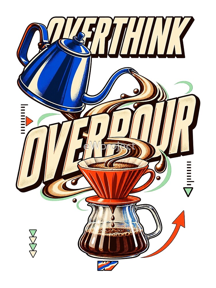 Thumbnail 3 of 3, Scarf, Overthink Overpour Coffee Ritual designed and sold by eWproject.