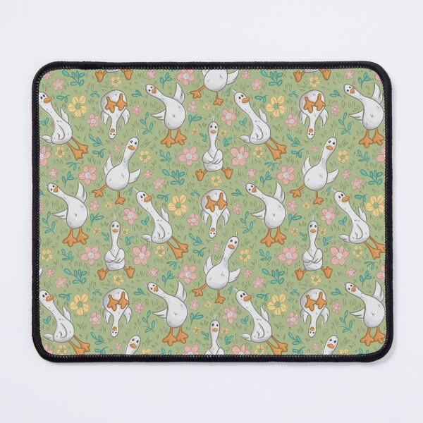 Item preview, Silly ducks and wild flower floral pattern designed and sold by SketchedRealm.