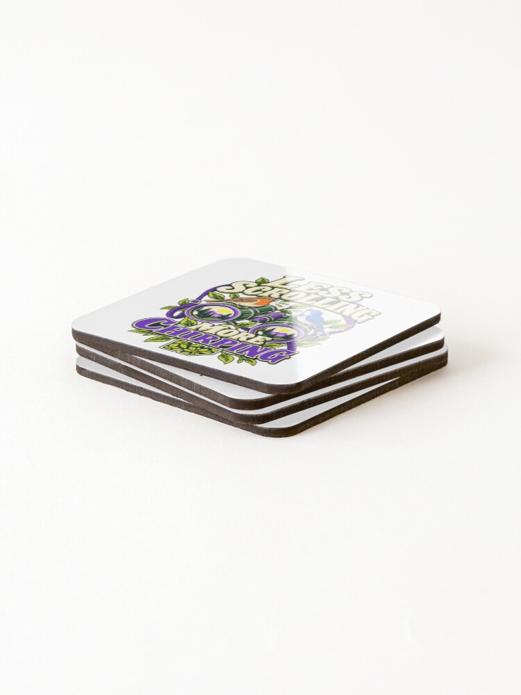 Thumbnail 4 of 5, Coasters (Set of 4), Less Scrolling More Chirping designed and sold by eWproject.
