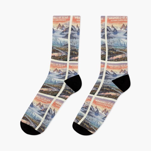 Item preview, Wrangell-St. Elias National Park & Preserve Alaska Vintage Watercolor Travel designed and sold by Teelogic.