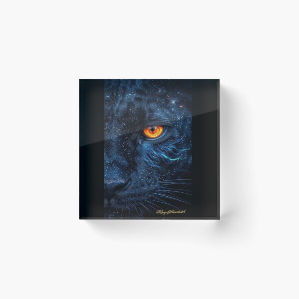 Item preview, Panther Eye Neon Flame - Half Face Animal Artwork designed and sold by KingofHearts25.