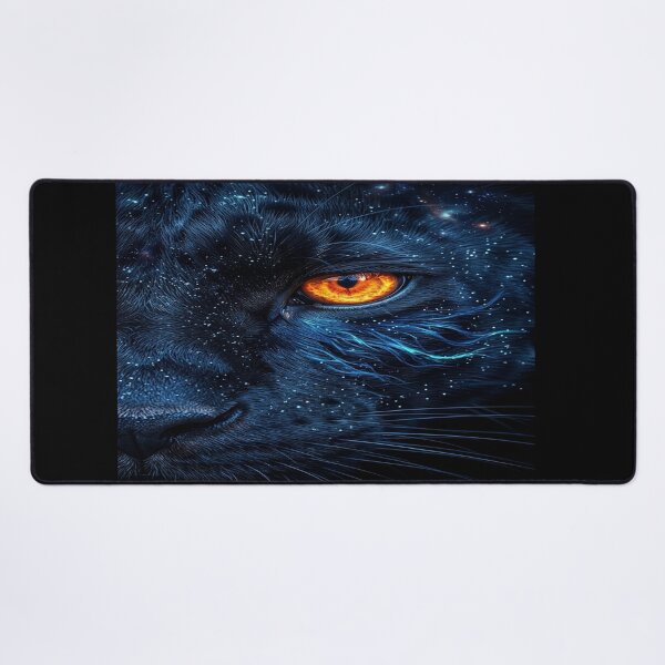 Item preview, Panther Eye Neon Flame - Half Face Animal Artwork designed and sold by KingofHearts25.