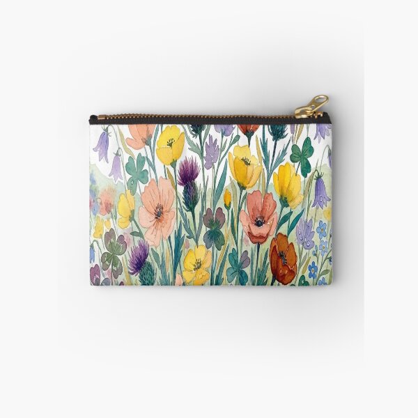 Item preview, Pastel Wildflower Meadow - Colorful Botanical Watercolor Border Art designed and sold by robertronda1.
