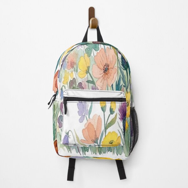 Item preview, Pastel Wildflower Meadow - Colorful Botanical Watercolor Border Art designed and sold by robertronda1.