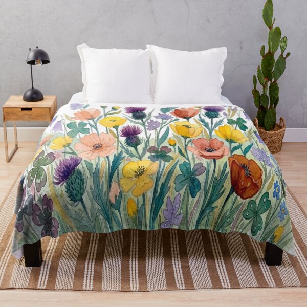 Item preview, Pastel Wildflower Meadow - Colorful Botanical Watercolor Border Art designed and sold by robertronda1.
