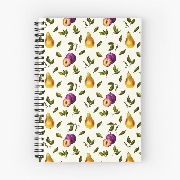 Item preview, Fresh Pear and Plum Botanical Seamless Pattern designed and sold by DigiBlossom.
