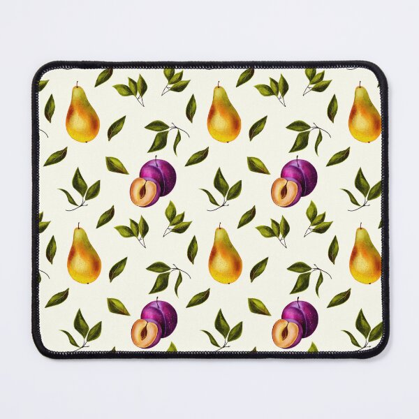 Item preview, Fresh Pear and Plum Botanical Seamless Pattern designed and sold by DigiBlossom.