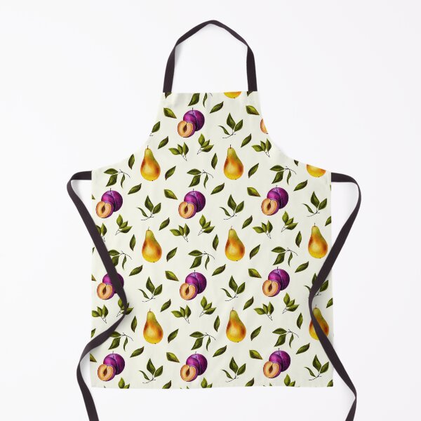 Item preview, Fresh Pear and Plum Botanical Seamless Pattern designed and sold by DigiBlossom.