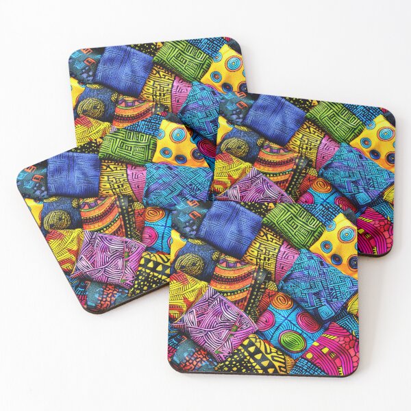 Item preview, Moroccan Silk Fabric Pieces Abstract Designs Pattern  designed and sold by DEC02.