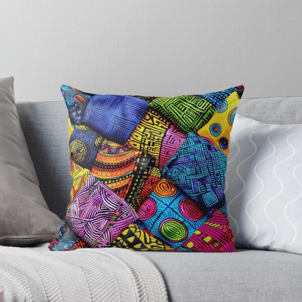 Item preview, Moroccan Silk Fabric Pieces Abstract Designs Pattern  designed and sold by DEC02.