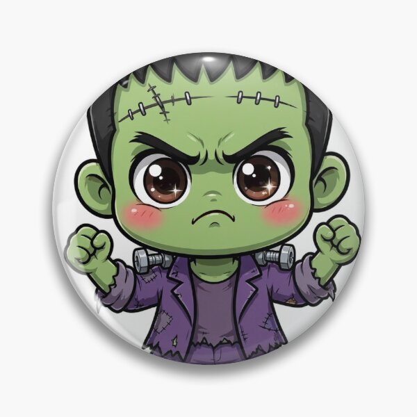 Item preview, Baby Frankenstein Cute Halloween Design | Grumpy Chibi Monster Art designed and sold by Neshmi.
