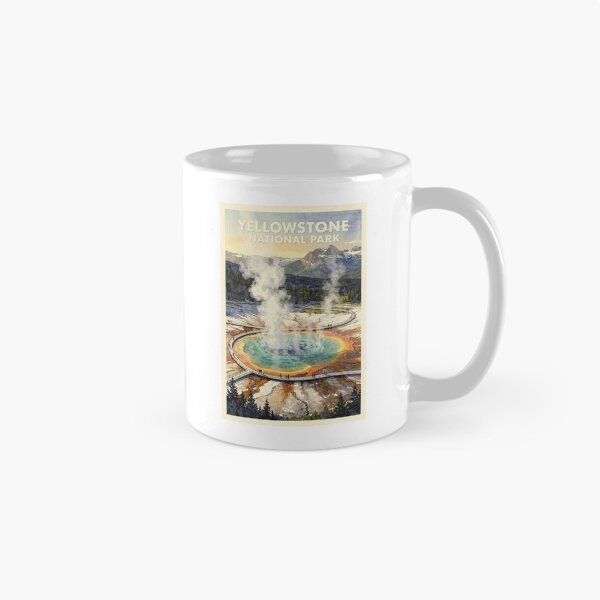 Item preview, Yellowstone National Park Wyoming Vintage Watercolor Travel designed and sold by Teelogic.