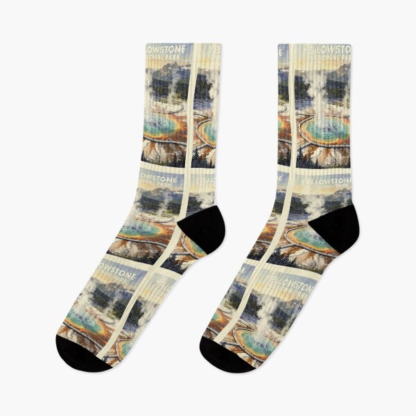 Item preview, Yellowstone National Park Wyoming Vintage Watercolor Travel designed and sold by Teelogic.