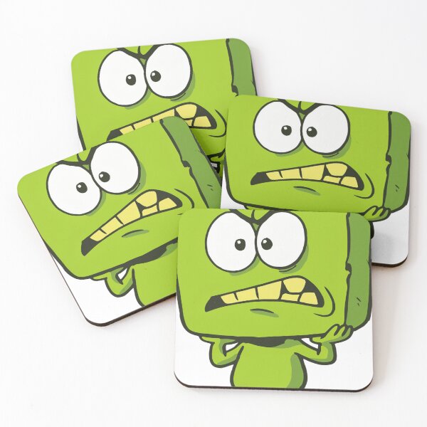 Item preview, Grumpy Green Monster – 90s Retro Cartoon designed and sold by JanjjaSoulInk.