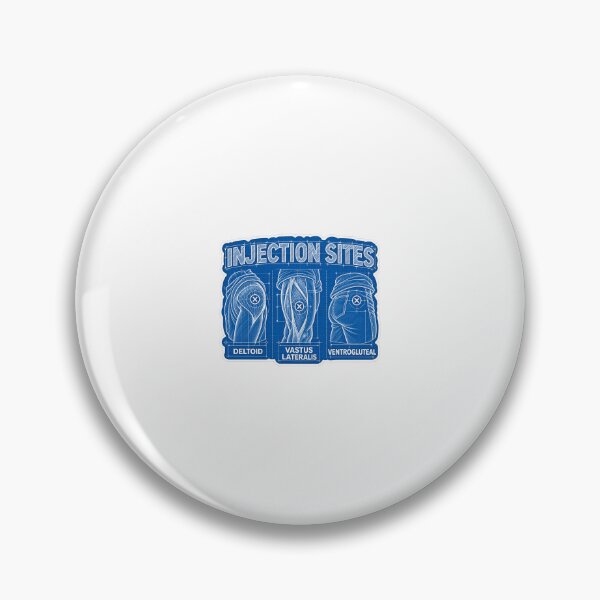 Item preview, Injection Sites Blueprint Intramuscular Nursing Student Sticker designed and sold by isokinetic.