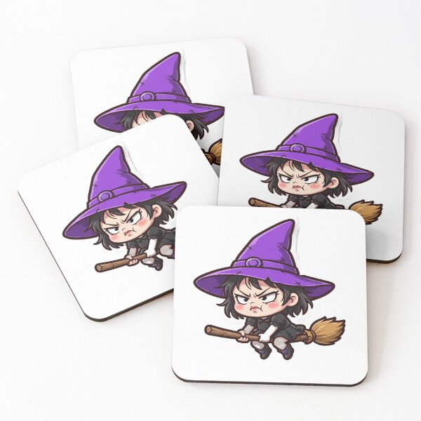 Item preview, Grumpy Little Witch Halloween Design | Cute Chibi Witch Art designed and sold by Neshmi.