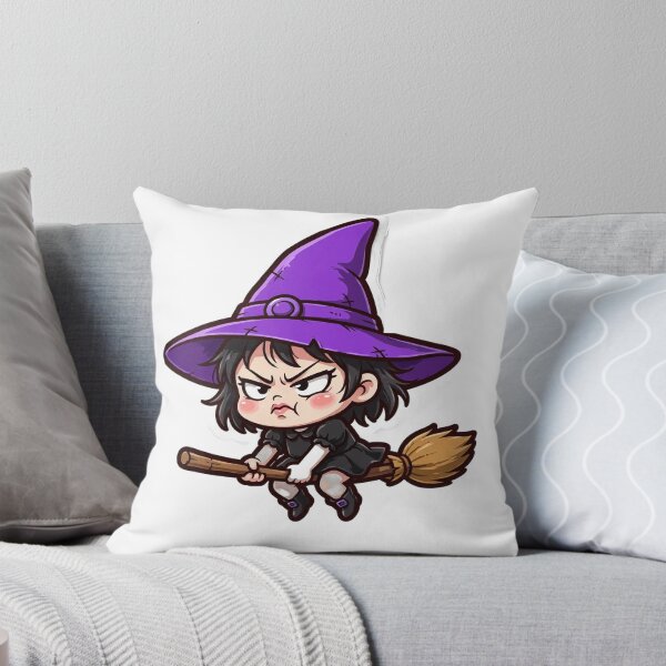 Item preview, Grumpy Little Witch Halloween Design | Cute Chibi Witch Art designed and sold by Neshmi.