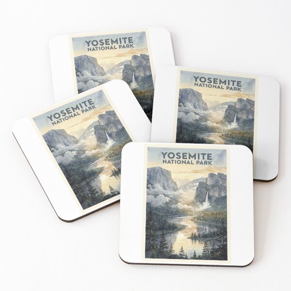 Item preview, Yosemite National Park California Vintage Watercolor Travel designed and sold by Teelogic.