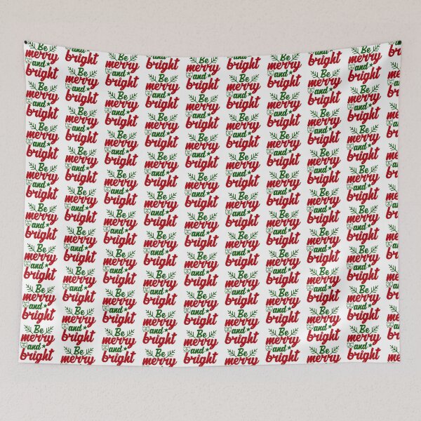 Item preview, Be Merry and Bright Christmas Quote Festive Holiday Vibes designed and sold by FuzionRaptor.