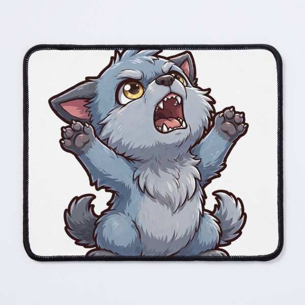 Item preview, Baby Werewolf Howling Halloween Design | Cute Grumpy Wolf Pup Art designed and sold by Neshmi.