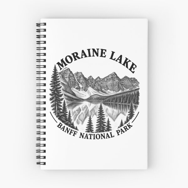 Item preview, Moraine Lake Banff National Park Canada Line Art Badge designed and sold by Tee Visions.