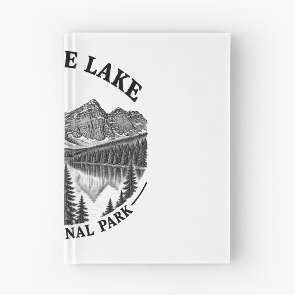 Item preview, Moraine Lake Banff National Park Canada Line Art Badge designed and sold by Tee Visions.
