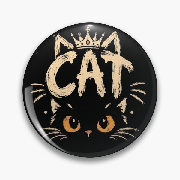 Item preview, Cat Boho Minimalist Crown Cat Face Hand Drawn Art designed and sold by Retro Whiskers.