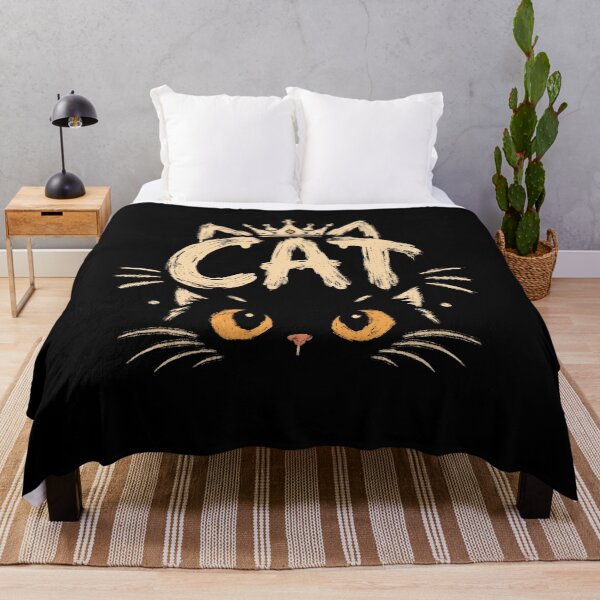 Item preview, Cat Boho Minimalist Crown Cat Face Hand Drawn Art designed and sold by Retro Whiskers.