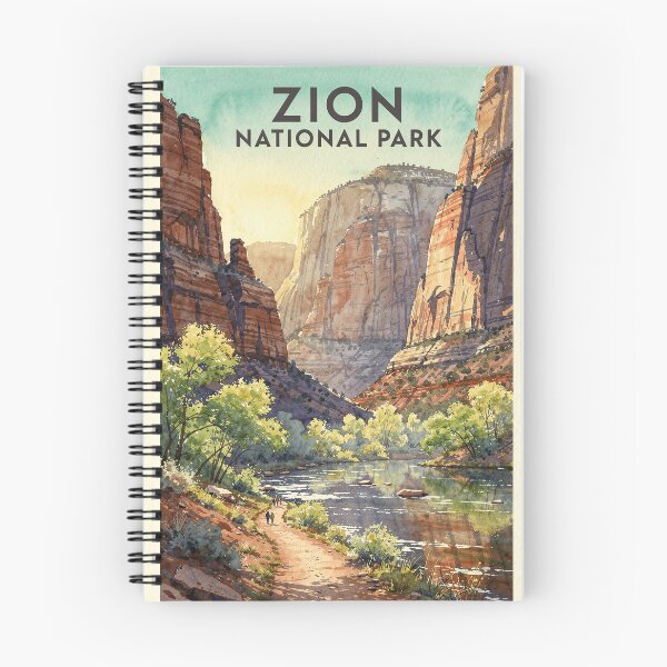 Item preview, Zion National Park Utah Vintage Watercolor Travel designed and sold by Teelogic.