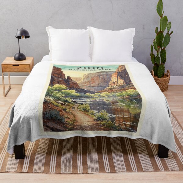 Item preview, Zion National Park Utah Vintage Watercolor Travel designed and sold by Teelogic.