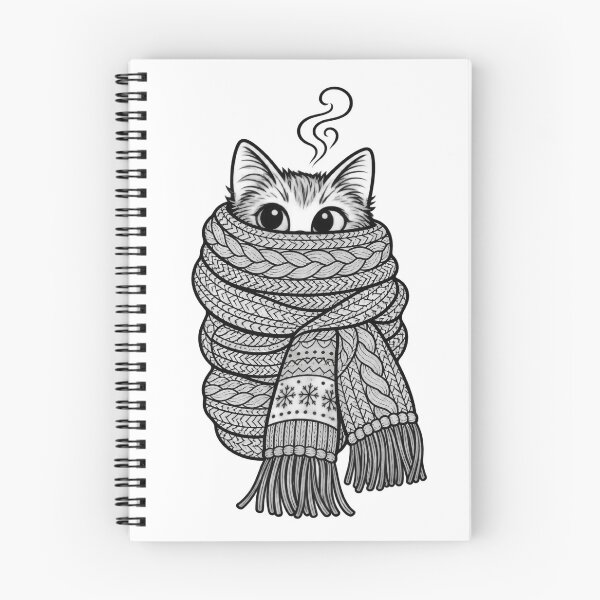 Item preview, Cozy Cat Wrapped in Knitted Scarf designed and sold by FUIRY .