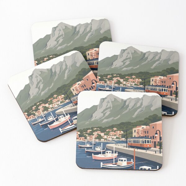 Item preview, Port de Sóller Mallorca Spain Minimalist Travel designed and sold by JIGUWORLD.