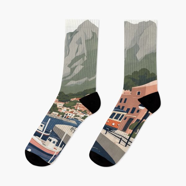 Item preview, Port de Sóller Mallorca Spain Minimalist Travel designed and sold by JIGUWORLD.