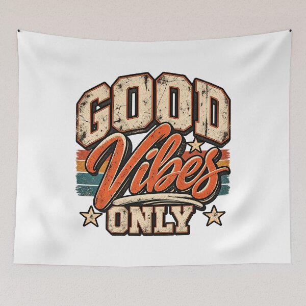 Item preview, Good Vibes Only – Vintage Retro Typography designed and sold by Behzat Altuner.