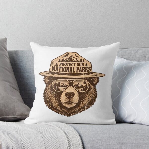 Item preview, Protect Our National Parks Conservation Outdoor Lover Park Ranger Bear designed and sold by HumansStuck12.
