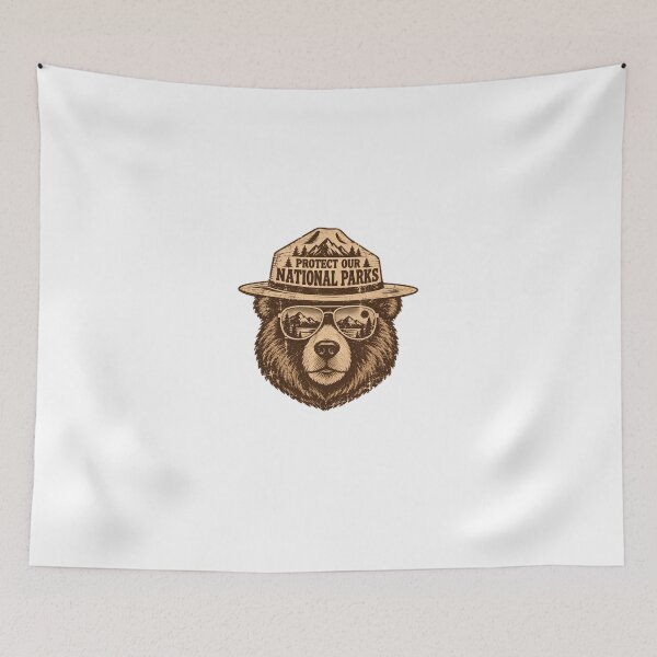 Item preview, Protect Our National Parks Conservation Outdoor Lover Park Ranger Bear designed and sold by HumansStuck12.