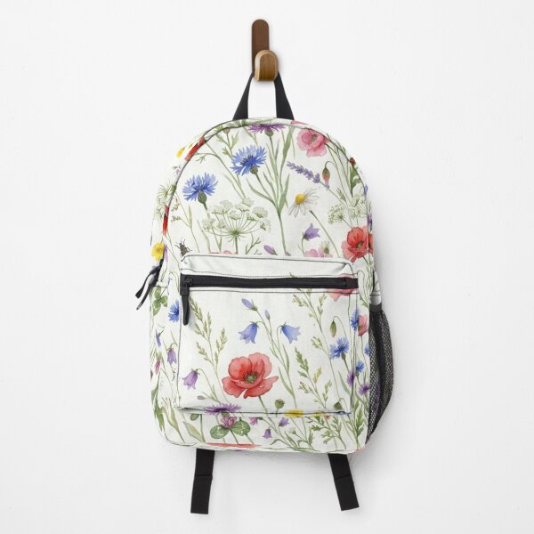 Item preview, Summer Wildflower Meadow - Botanical Poppies & Cornflowers Watercolor designed and sold by robertronda1.
