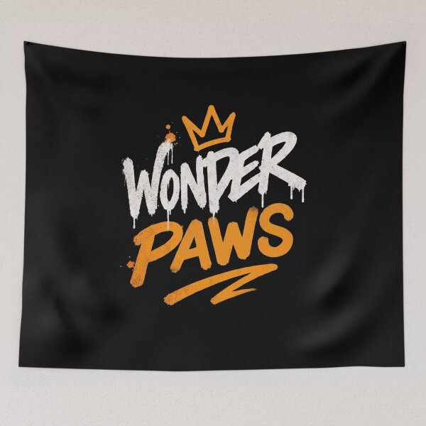Item preview, Wonder Paws Cat Typography Street Art Graffiti designed and sold by Retro Whiskers.