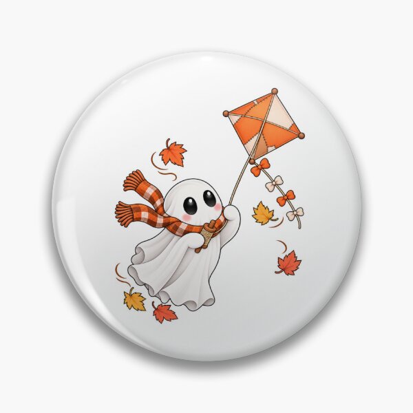 Item preview, Cute Ghost Flying a Kite designed and sold by House Of Hauntlings.