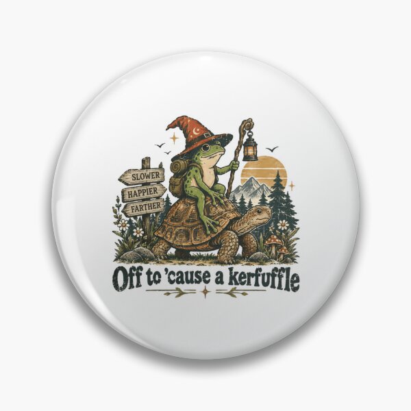 Item preview, Slower Happier Farther Off To 'Cause A Kerfuffle Frog Turtle Wizard Fantasy Adventure designed and sold by HumansStuck12.