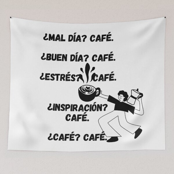 Item preview, Coffee Answer Everything Spanish Quote Cafe Latte Art Minimalist designed and sold by LensDyn™.