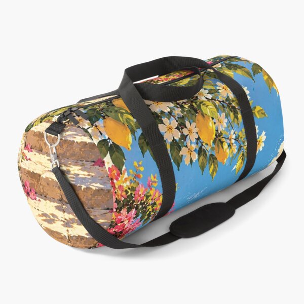 Item preview, Mediterranean Seaside Village Floral Coastal Art designed and sold by Gold Turtle  Lina.