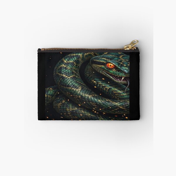 Item preview, Snake Eye Neon Flame - Half Face Animal Artwork designed and sold by KingofHearts25.