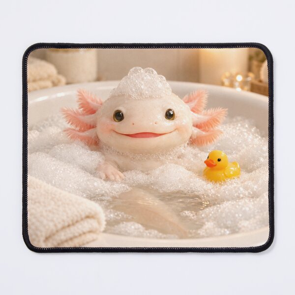 Item preview, Albino Axolotl Bathtub designed and sold by Sillytoe.