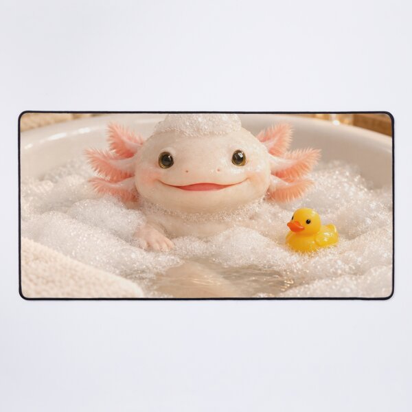 Item preview, Albino Axolotl Bathtub designed and sold by Sillytoe.