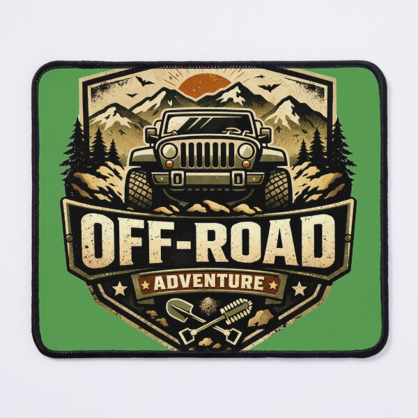 Item preview, Off-Road Adventure Vintage 4x4 Mountain Jeep Design designed and sold by redkat-4.